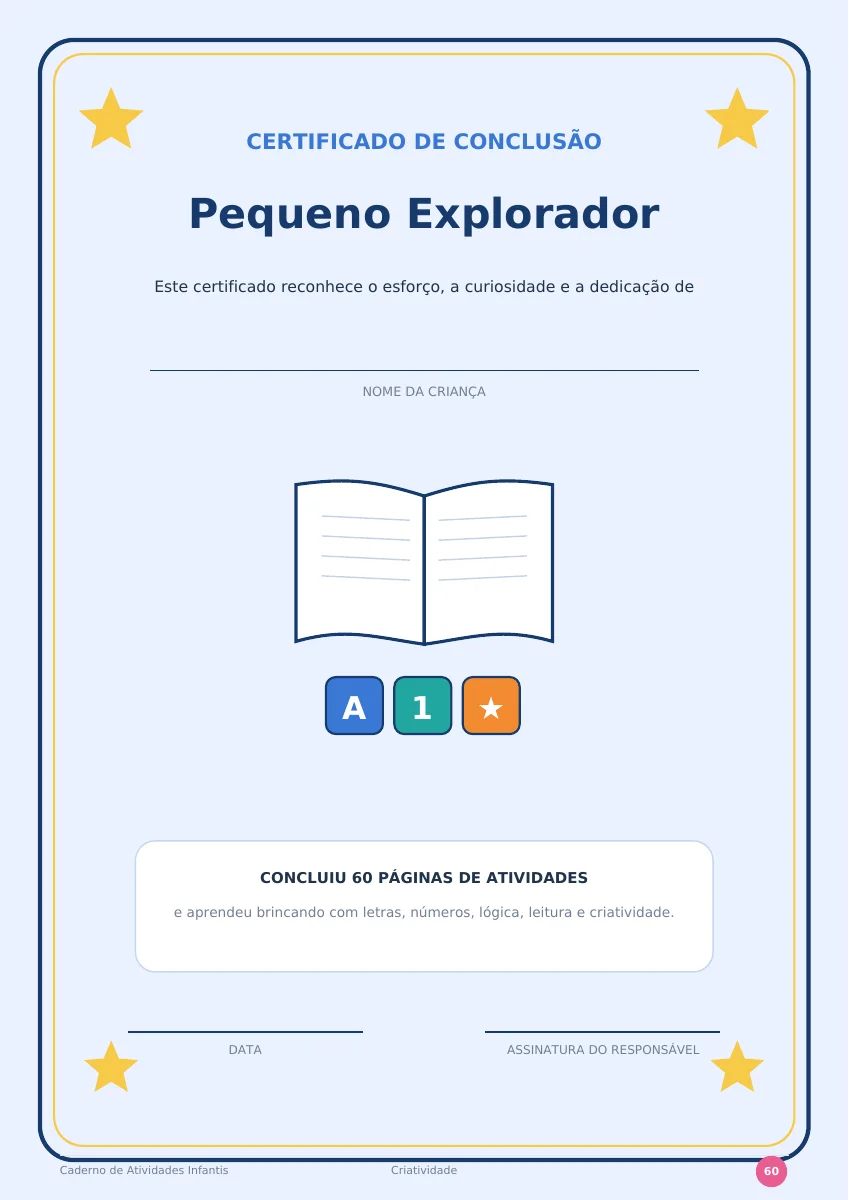 Certificado, referência visual apresentada no guia